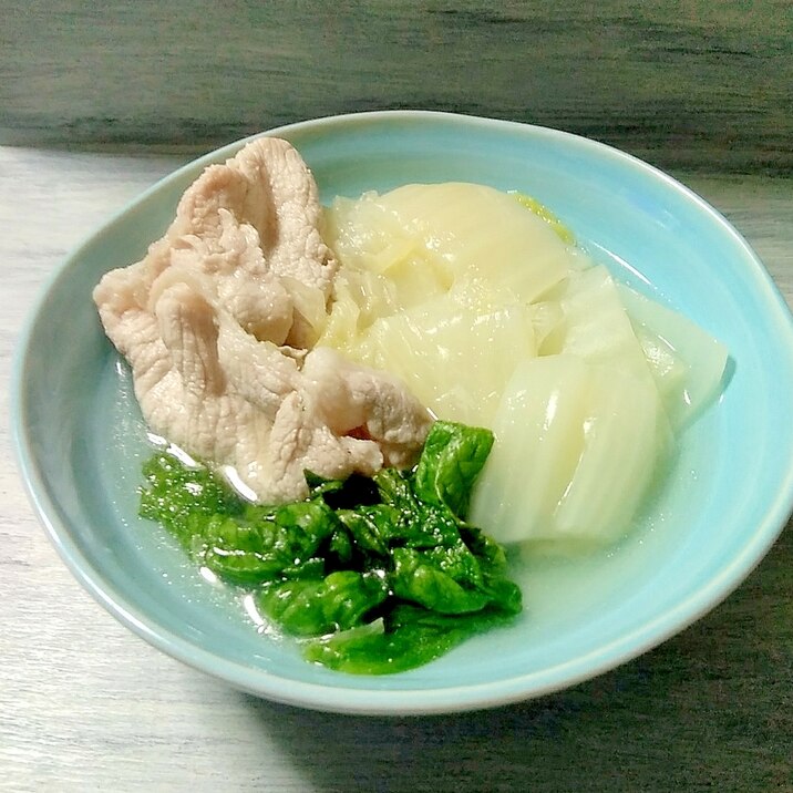 白菜＆グリーンレタス＋豚ロースのしゃぶしゃぶ鍋